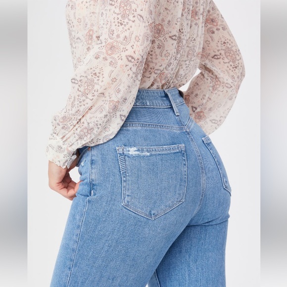 Paige Sarah Slim Capulet Destructed Jeans, Size 27 - Picture 2 of 16